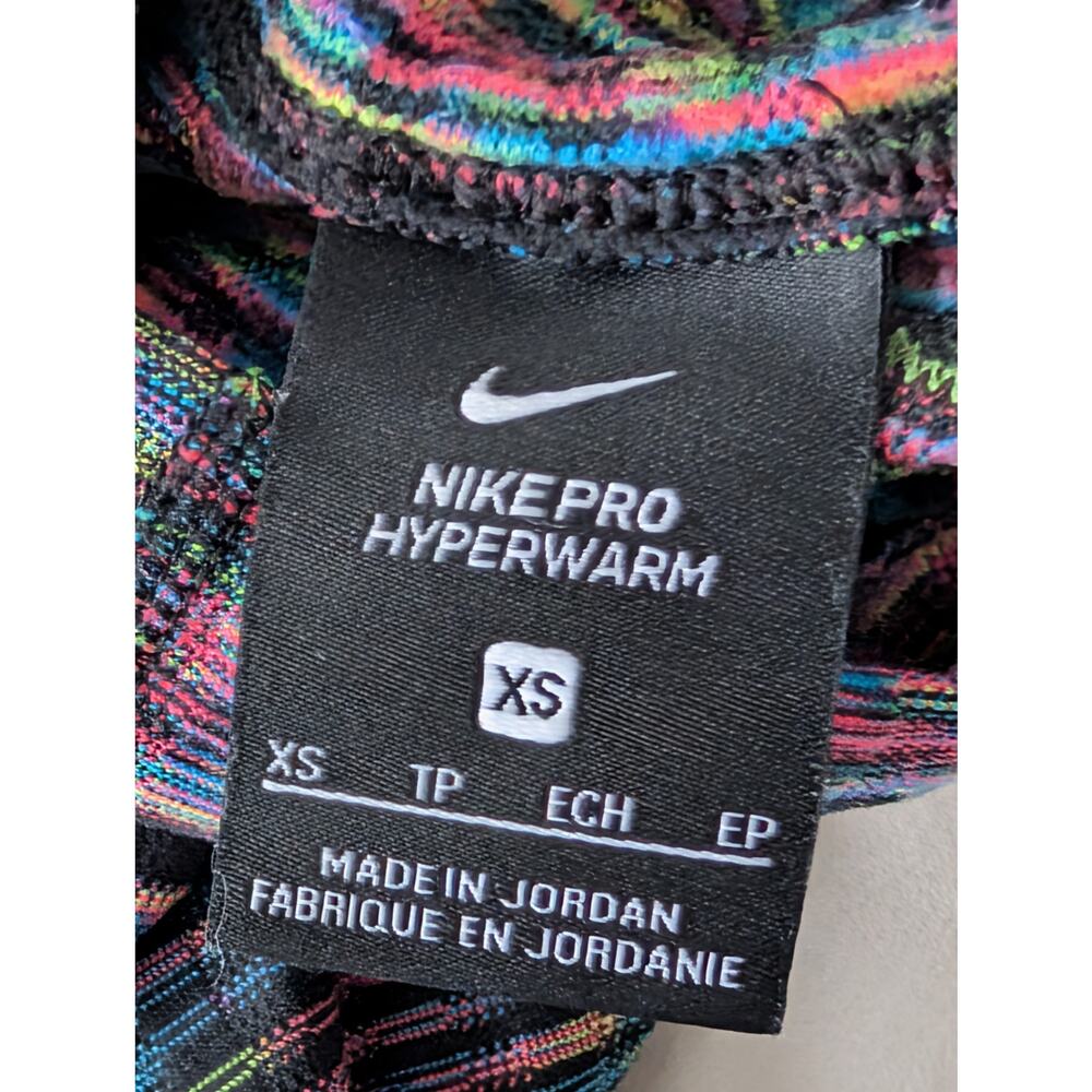 Nike Pro Hyperwarm Women's XS Rainbow Striped Cold Weather Base Layer - Picture 8 of 9